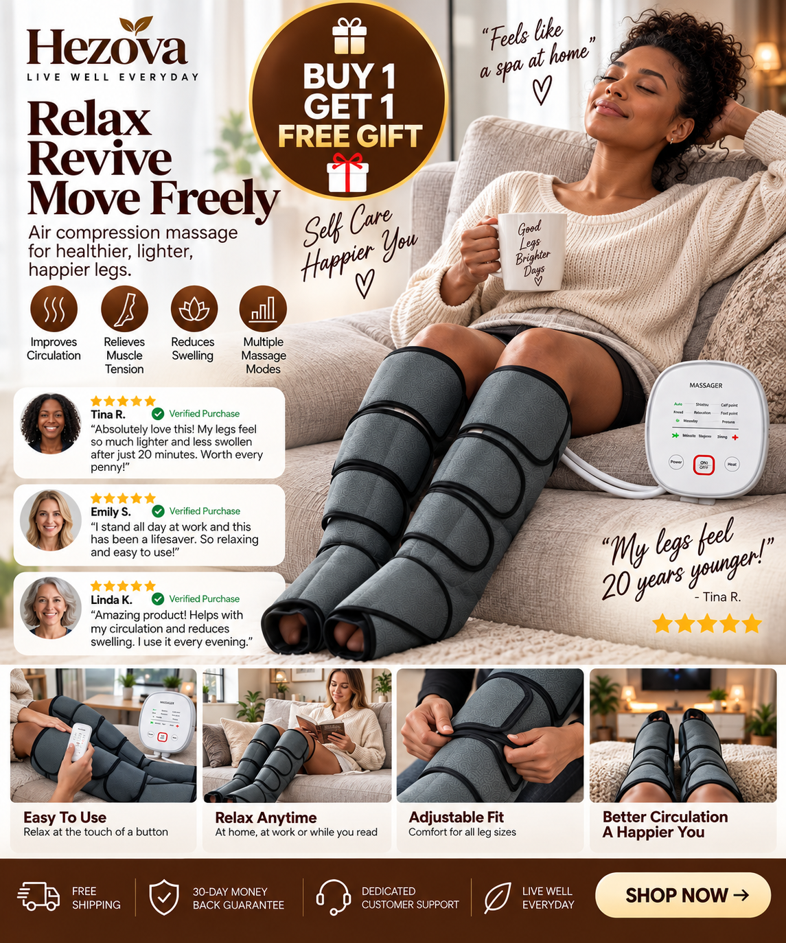 Hezova™ Air Compression Leg Massager