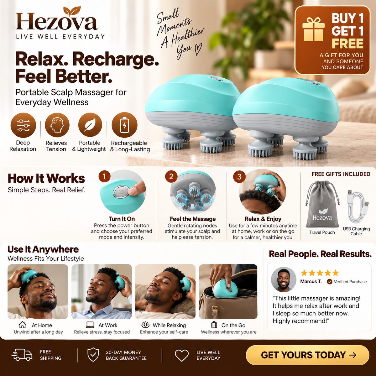 Hezova™ Electric Head Massager